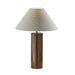 Adesso Martin Table Lamp Walnut Poplar Wood With Antique Brass Accent Natural Textured Fabric (1509-15)