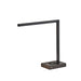Adesso Matte Black Aidan Adesso Charge LED Desk Lamp-Matte Black Square Tube Shade-60 Inch Black Cord-On/Off Touch Switch On Base (4220-01)