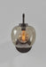 Adesso Matte Black Ashton Wall Lamp-Smoked Glass Irregular Globe Shade And 63 Inch Black Fabric Covered Cord And On/Off In-Line Switch (3434-01)