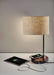 Adesso Matte Black/Walnut Poplar Wood Oliver Wireless Charging Table Lamp-Natural Textured Fabric Drum Shade-63 Inch Black Fabric Covered Cord-On/Off Rocker Switch (3689-01)