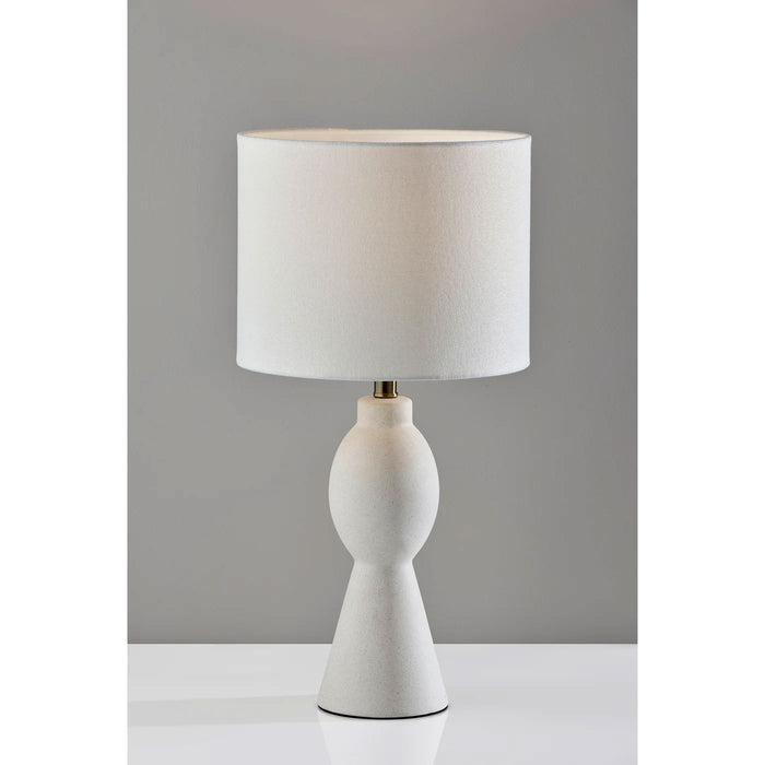 Adesso Naomi Table Lamp White Speckled Ceramic (1555-02)