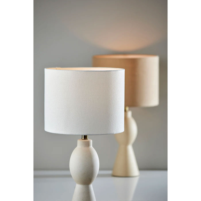 Adesso Naomi Table Lamp White Speckled Ceramic (1555-02)