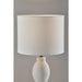 Adesso Naomi Table Lamp White Speckled Ceramic (1555-02)