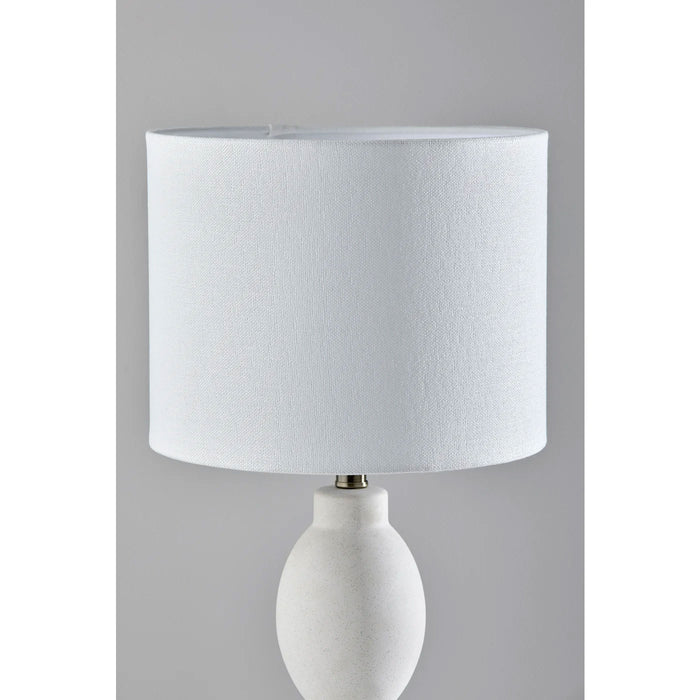 Adesso Naomi Table Lamp White Speckled Ceramic (1555-02)