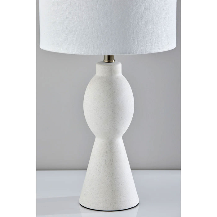 Adesso Naomi Table Lamp White Speckled Ceramic (1555-02)