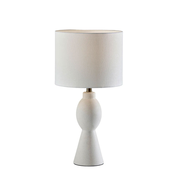 Adesso Naomi Table Lamp White Speckled Ceramic (1555-02)