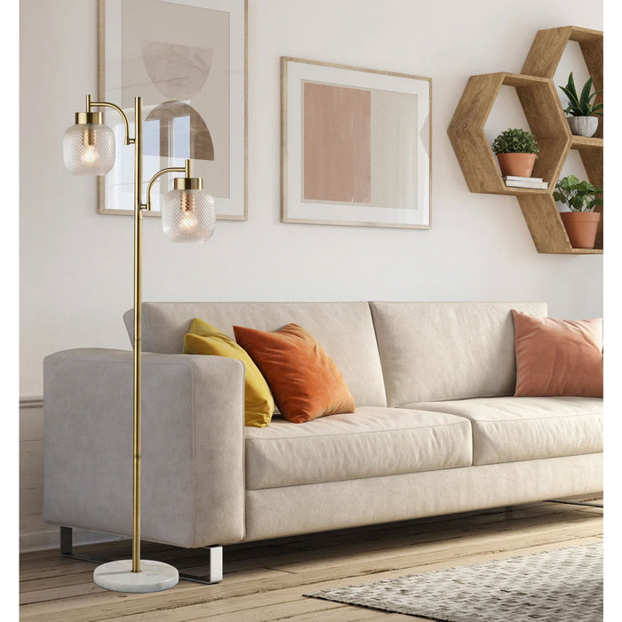 Adesso Natasha Floor Lamp Antique Brass (3919-21)