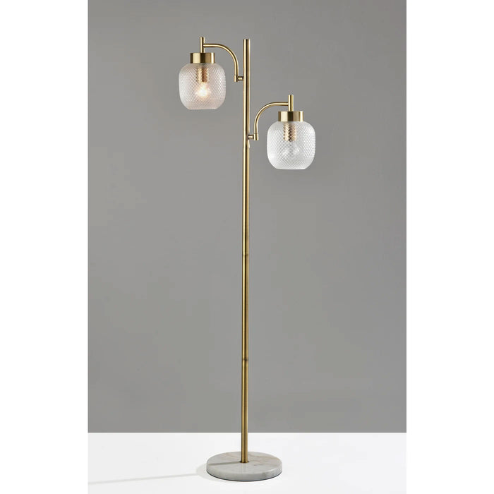 Adesso Natasha Floor Lamp Antique Brass (3919-21)