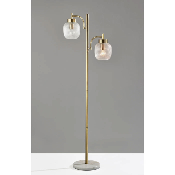 Adesso Natasha Floor Lamp Antique Brass (3919-21)