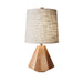 Adesso Natural Birch Wood Grayson Table Lamp-Textured Cream Fabric Tall Modified Drum Shade-60 Inch Brown Cord-3-Way Rotary Socket Switch (1508-12)