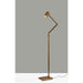 Adesso Newman Task Floor Lamp Lacquered Burnished Brass Finish (10036310LBB)