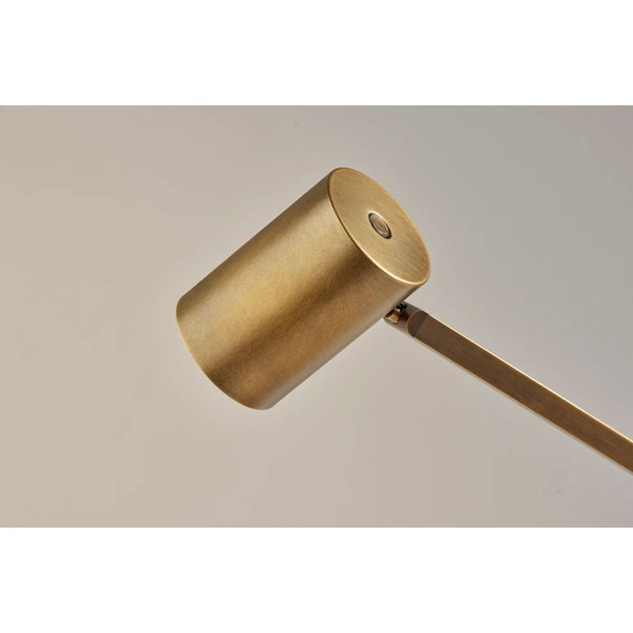 Adesso Newman Task Lamp With Wireless Charging Lacquered Burnished Brass Finish (10036311LBB)