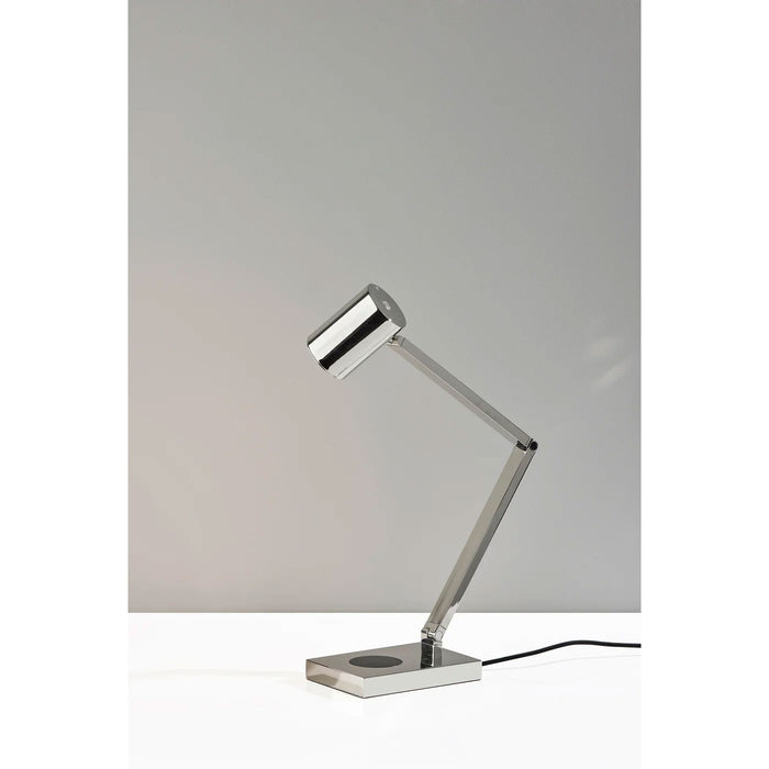Adesso Newman Task Lamp With Wireless Charging Polished Nickel (10036311PN)