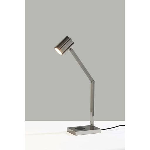 Adesso Newman Task Lamp With Wireless Charging Polished Nickel (10036311PN)
