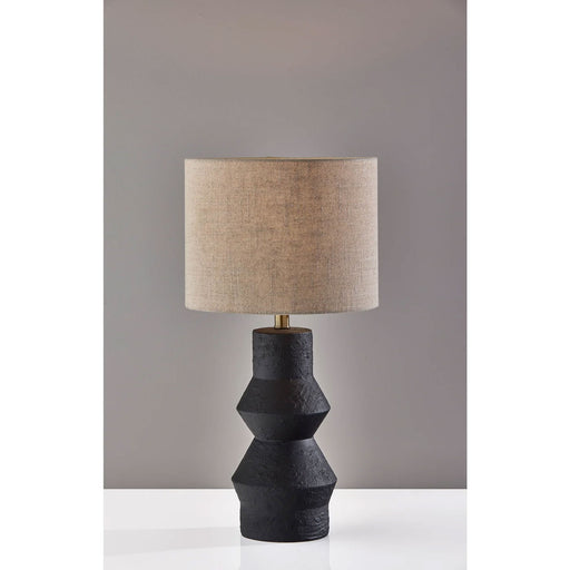 Adesso Noelle Table Lamp Black Textured Ceramic (1559-01)