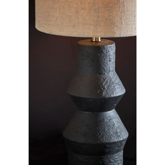 Adesso Noelle Table Lamp Black Textured Ceramic (1559-01)