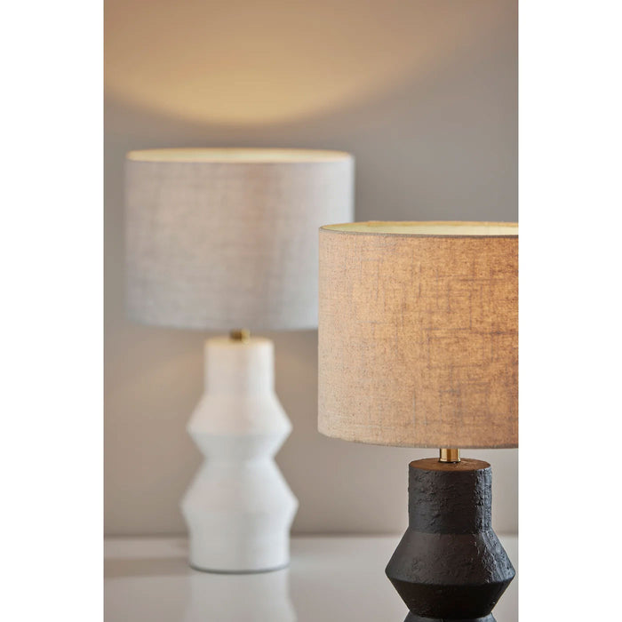 Adesso Noelle Table Lamp Black Textured Ceramic (1559-01)