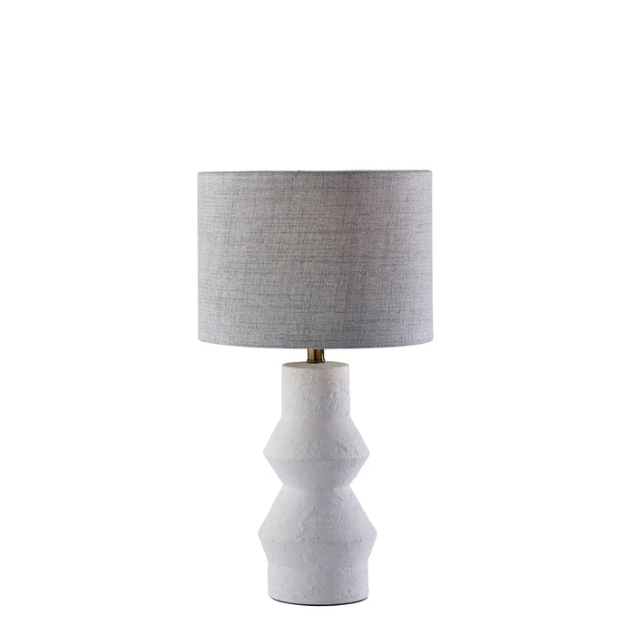 Adesso Noelle Table Lamp White Textured Ceramic (1559-02)