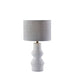 Adesso Noelle Table Lamp White Textured Ceramic (1559-02)