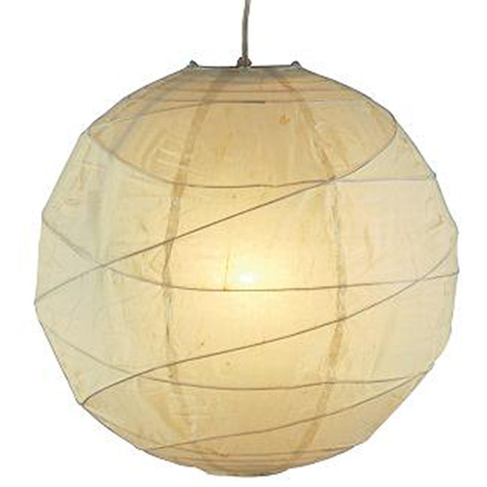 Adesso Orb Small Pendant-Natural Rice Paper Globe Shade And 180 Inch Clear Cord And Line Switch (4160-12)