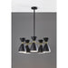 Adesso Oscar 5-Head Pendant Black With Antique Brass Black With Antique Brass Accent (4280-01)