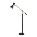 Adesso Oscar Adjustable Floor Lamp Black With Antique Brass Black With Antique Brass Accent (4284-01)