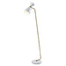 Adesso Oscar Floor Lamp White With Antique Brass White With Antique Brass Accent (4283-02)