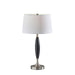 Adesso Pinn Table Lamp Brushed Steel With Black Wood (3594-22)