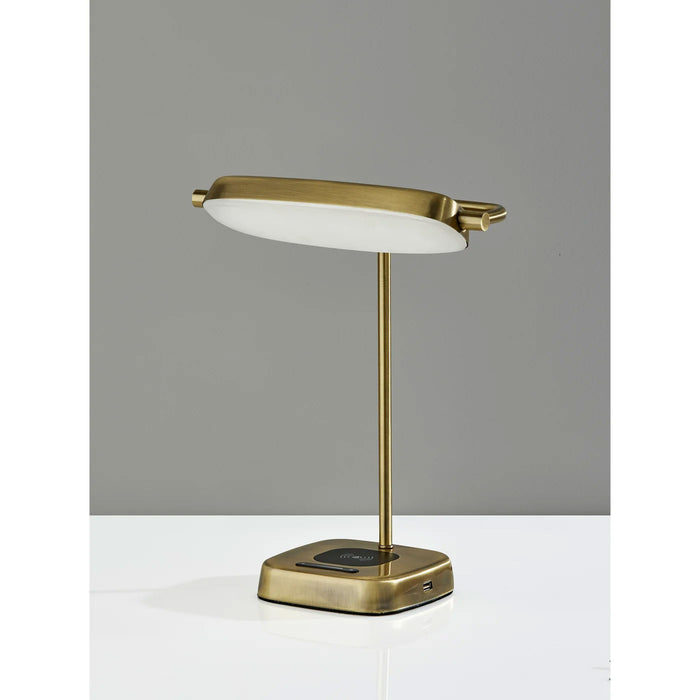 Adesso Radley LED AdessoCharge Desk Lamp With Smart Switch Antique Brass (4032-21)