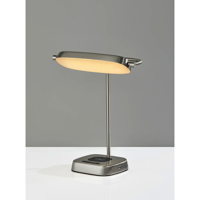 Adesso Radley LED AdessoCharge Desk Lamp With Smart Switch Brushed Steel (4032-22)