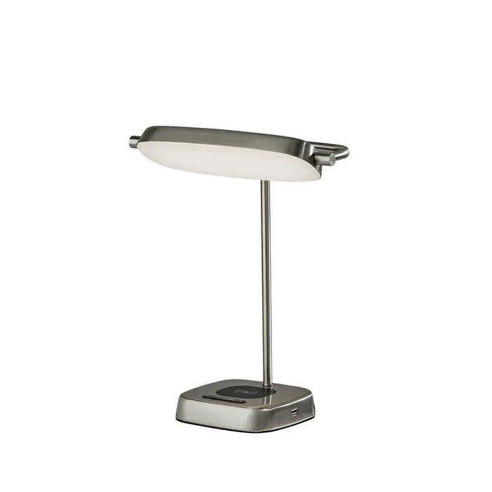 Adesso Radley LED AdessoCharge Desk Lamp With Smart Switch Brushed Steel (4032-22)