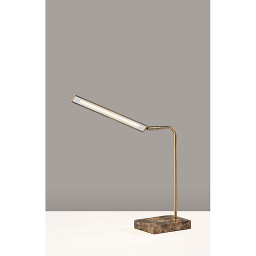 Adesso Reader LED Desk Lamp Antique Brass (3557-21)