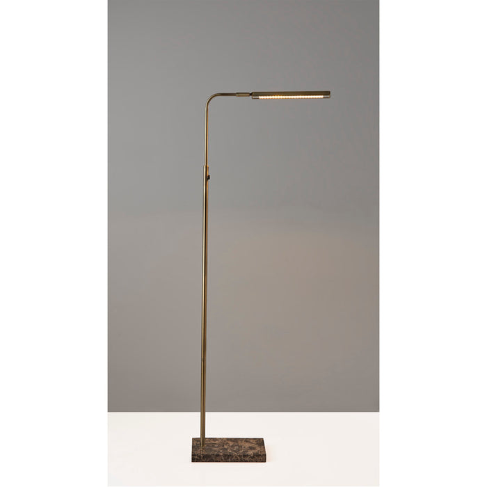 Adesso Reader LED Floor Lamp Antique Brass (3558-21)