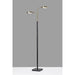 Adesso Rowan LED Floor Lamp With Smart Switch Black And Antique Brass (4127-01)