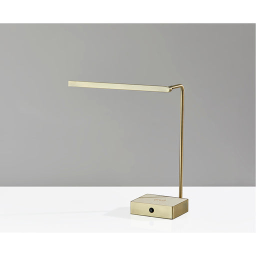 Adesso Sawyer LED Adessocharge Wireless Charging Desk Lamp Antique Brass (3039-21)