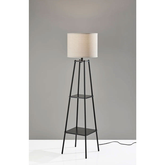 Adesso Simplee Adesso Adrian Shelf Floor Lamp Black (SL1173-01)