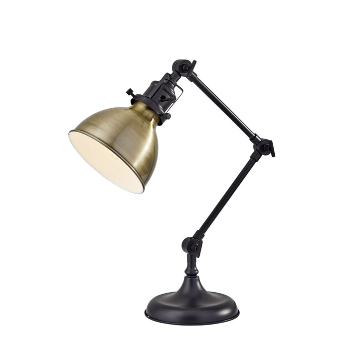 Adesso Simplee Adesso Alden Desk Lamp Antique Bronze With Brass Accents Antique Brass Metal (3908-26)