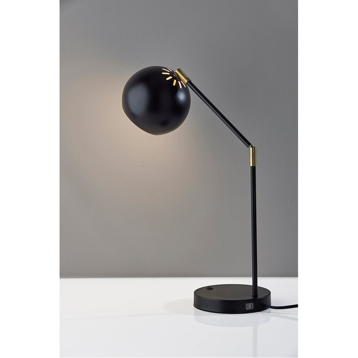 Adesso Simplee Adesso Ashbury Desk Lamp Black And Antique Brass (SL4915-01)