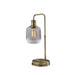 Adesso Simplee Adesso Barnett Cylinder Table Lamp Antique Brass Clear Cylinder Glass With Textured Trim (SL3712-21)