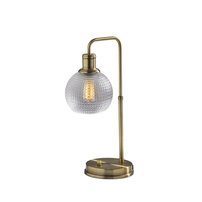 Adesso Simplee Adesso Barnett Globe Table Lamp Antique Brass Clear Globe Textured Glass (SL3711-21)