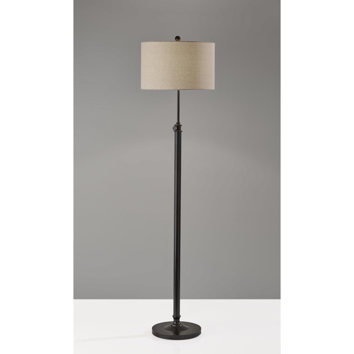 Adesso Simplee Adesso Barton Floor Lamp Antique Bronze Oatmeal Linen (SL1166-26 )