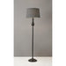 Adesso Simplee Adesso Charles Floor Lamp Black Dark Herringbone Fabric (1572-01)