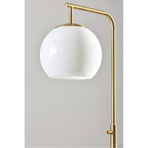 Adesso Simplee Adesso Globe Floor Lamp Antique Brass With Milk Glass (AF47013-21)