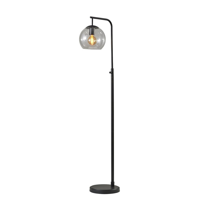 Adesso Simplee Adesso Globe Floor Lamp Black With Clear Glass (AF47013-01)