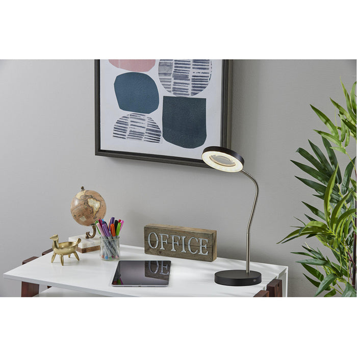 Simplee Adesso Holmes LED Magnifier Desk Lamp w/Smart Switch