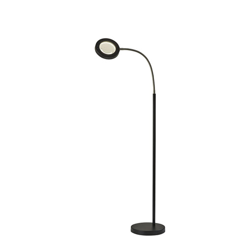 Adesso Simplee Adesso Holmes LED Magnifier Floor Lamp With Smart Switch Brushed Steel And Black (SL4925-01)