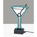 Adesso Simplee Adesso Infinity Neon Martini Glass Table/Wall Lamp Black (SL3718-01)