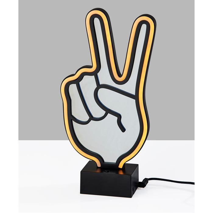 Adesso Simplee Adesso Infinity Neon Peace Sign Table/Wall Lamp Black (SL3719-01)