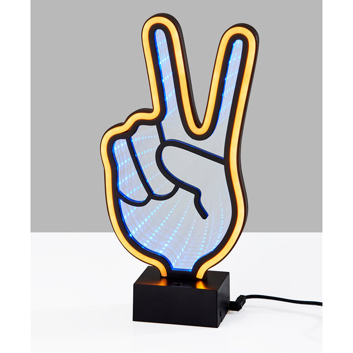 Adesso Simplee Adesso Infinity Neon Peace Sign Table/Wall Lamp Black (SL3719-01)