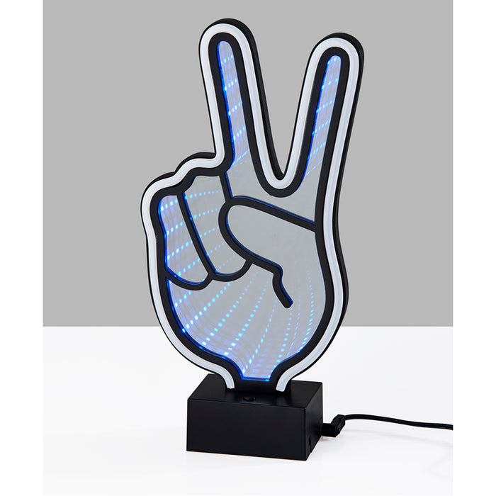 Adesso Simplee Adesso Infinity Neon Peace Sign Table/Wall Lamp Black (SL3719-01)